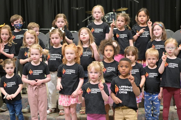 Lawrence Children's Choir's new shirts are something to sing about!
